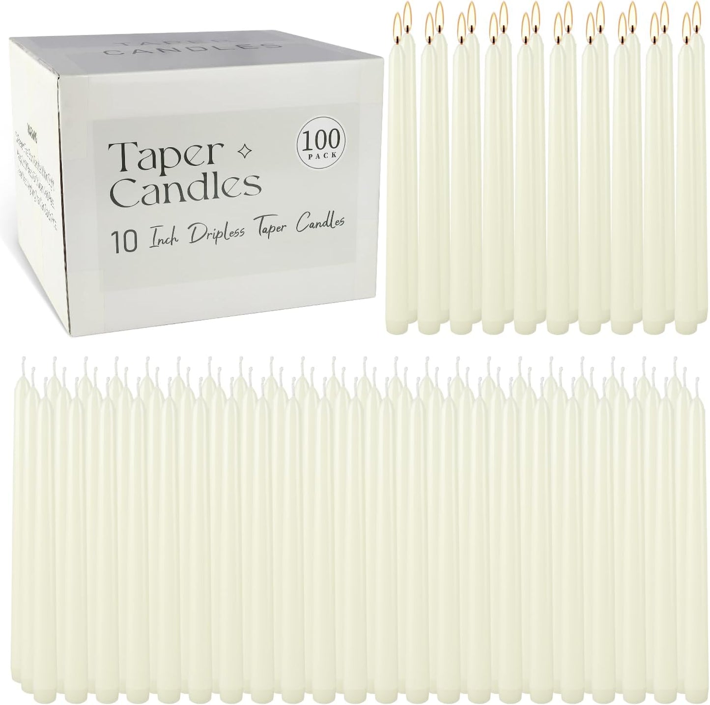 YOROXRG 40 Pack Spell Chime Candles-4 Inch Multi-Colored Taper Candles Sticks-for Home Decor Kitchen Decor Wedding Decoration-10 Colours