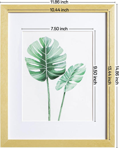 eletecpro 12x12 Picture Frames Set of 9 with Clear Acrylic Cover, Display 8x8 Photos with Mat or 12x12 Without, Classic and Sturdy Square Collage Gallery Wall Decor, Easy Wall Mount, Black