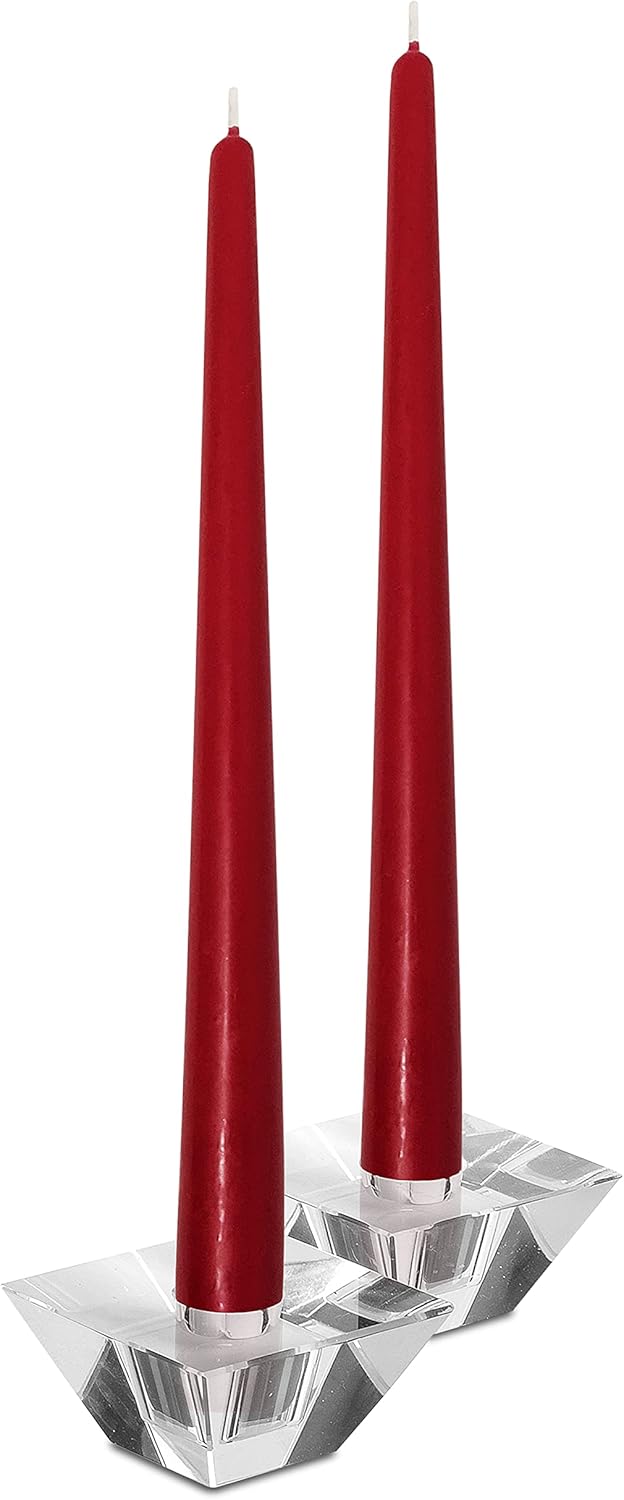 Hyoola Tall Taper Candles - 10 Inch Metallic Gold Unscented Dripless Taper Candles - 8 Hour Burn Time - 4 Pack