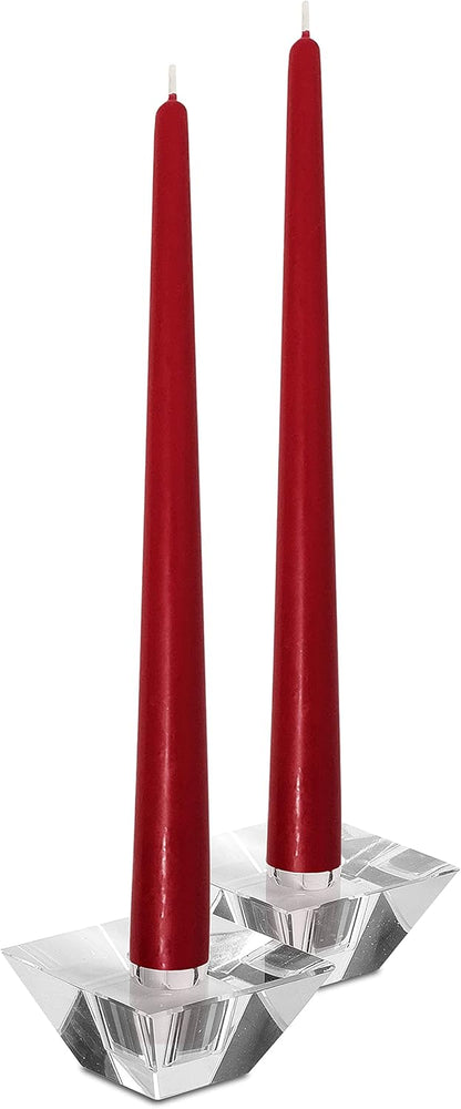 Hyoola Tall Taper Candles - 10 Inch Metallic Gold Unscented Dripless Taper Candles - 8 Hour Burn Time - 4 Pack