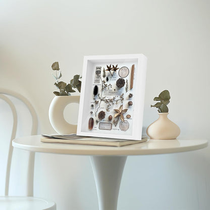 Shadow Box Frame 8x10 - 3 Pack Wood Deep Shadowbox with Glass Shadow Boxes Display Cases Suitable for Photos, Dried Flowers, Handicrafts Picture Frames for Wall (Black)
