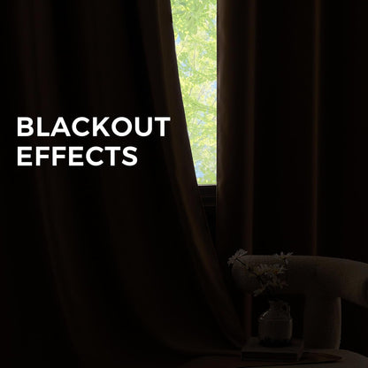 NICETOWN Halloween Pitch Black Solid Thermal Insulated Grommet Blackout Curtains/Drapes for Bedroom Window (2 Panels, 42 inches Wide by 63 inches Long, Black) - Colors E