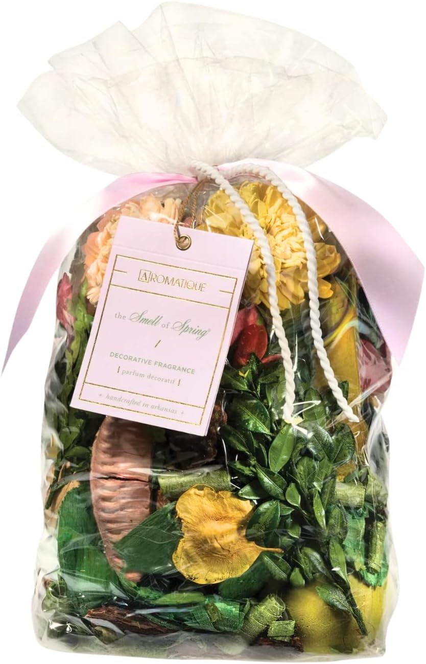 Aromatique Smell of Spring Scented Potpourri Bag 12oz - Decorative Centerpiece Home Fragrance Decor Sachet Botanicals, Long Lasting Room Air Freshener Deodorizer Catchall Bowl Filler Decoration Gifts