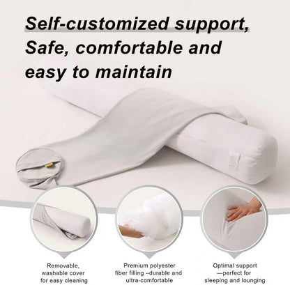 Body Pillow for Adults,Long Round Pillow,Big Cylindrical Pillow,Large Full Bolster Pillows for Side Sleepers (Steel Gray, 47.24"*7.87")
