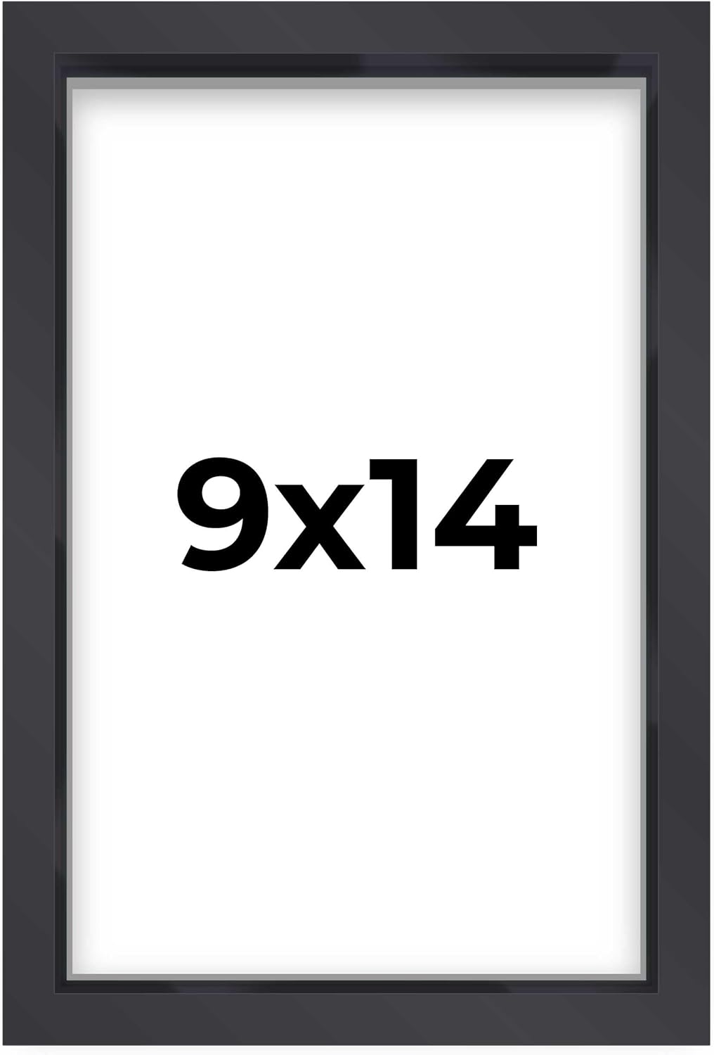14x14 Shadow Box Black | 3/4" Depth of Usable Space | Solid Wood Pine | Includes UV Resistant Acrylic Plexiglass, Acid-Free Backing & Hanging Hardware | Made to Order in USA - Colors E