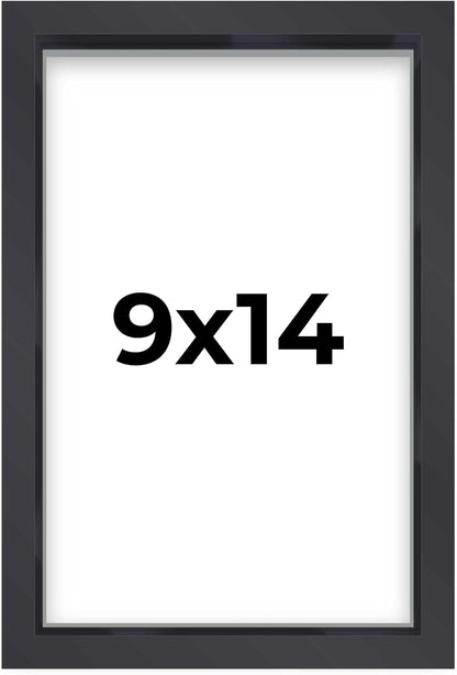 14x14 Shadow Box Black | 3/4" Depth of Usable Space | Solid Wood Pine | Includes UV Resistant Acrylic Plexiglass, Acid-Free Backing & Hanging Hardware | Made to Order in USA - Colors E