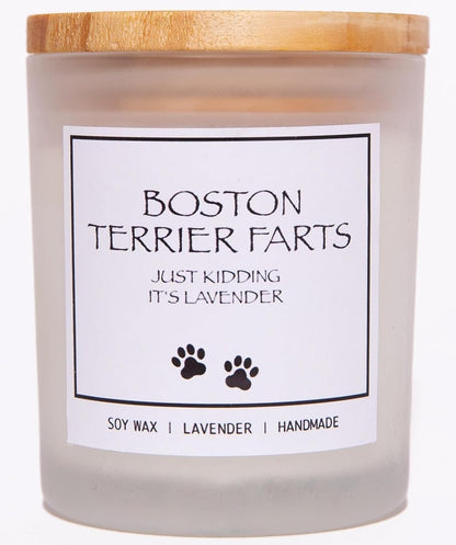 Pug Gifts & Decor, Dog Mom Gifts for Women, Dog Farts Candle, Pet Friendly Lavender Scented Candle