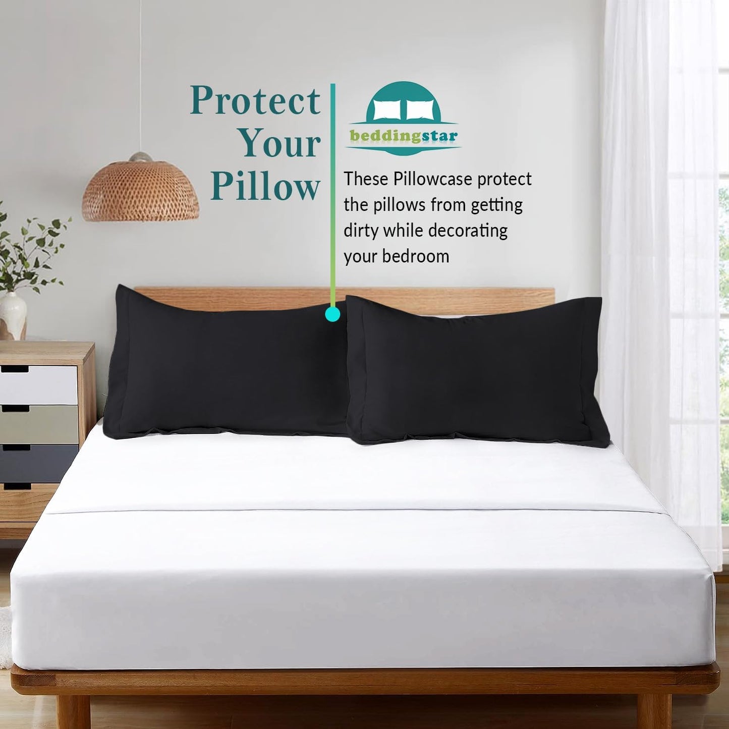 Euro Sham Covers 26x26 Set of 2 White 600 Thread Count 100% Egyptian Cotton Pack of 2 Euro 26x26 Pillow Covers Cushion Cover Cases Soft Skin Friendly European Size Decorative Square Pillow Shams