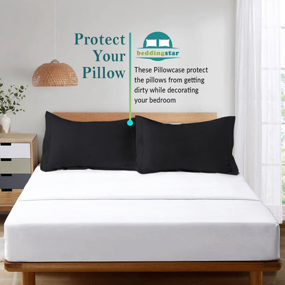 Euro Sham Covers 26x26 Set of 2 White 600 Thread Count 100% Egyptian Cotton Pack of 2 Euro 26x26 Pillow Covers Cushion Cover Cases Soft Skin Friendly European Size Decorative Square Pillow Shams