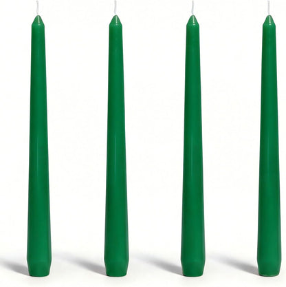 4 Pack White Taper Candles丨Taper Candles 10 Inch Dripless丨Unscented & Smokeless Candlesticks Bulk丨7-8 Hours Long Burning Tall Candles丨Ideal for Christmas Weddings Parties Dinner