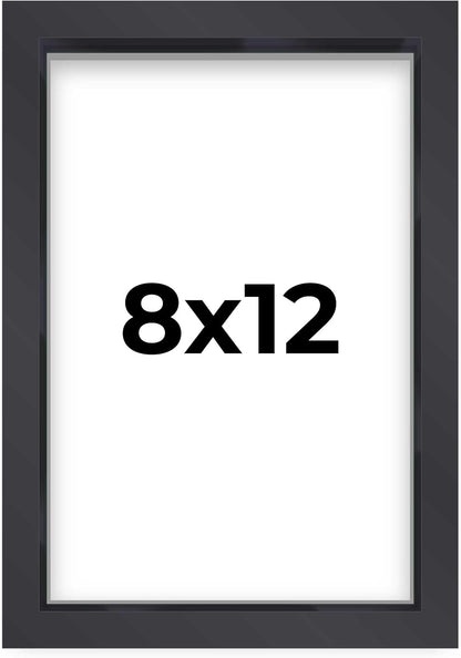 14x14 Shadow Box Black | 3/4" Depth of Usable Space | Solid Wood Pine | Includes UV Resistant Acrylic Plexiglass, Acid-Free Backing & Hanging Hardware | Made to Order in USA - Colors C