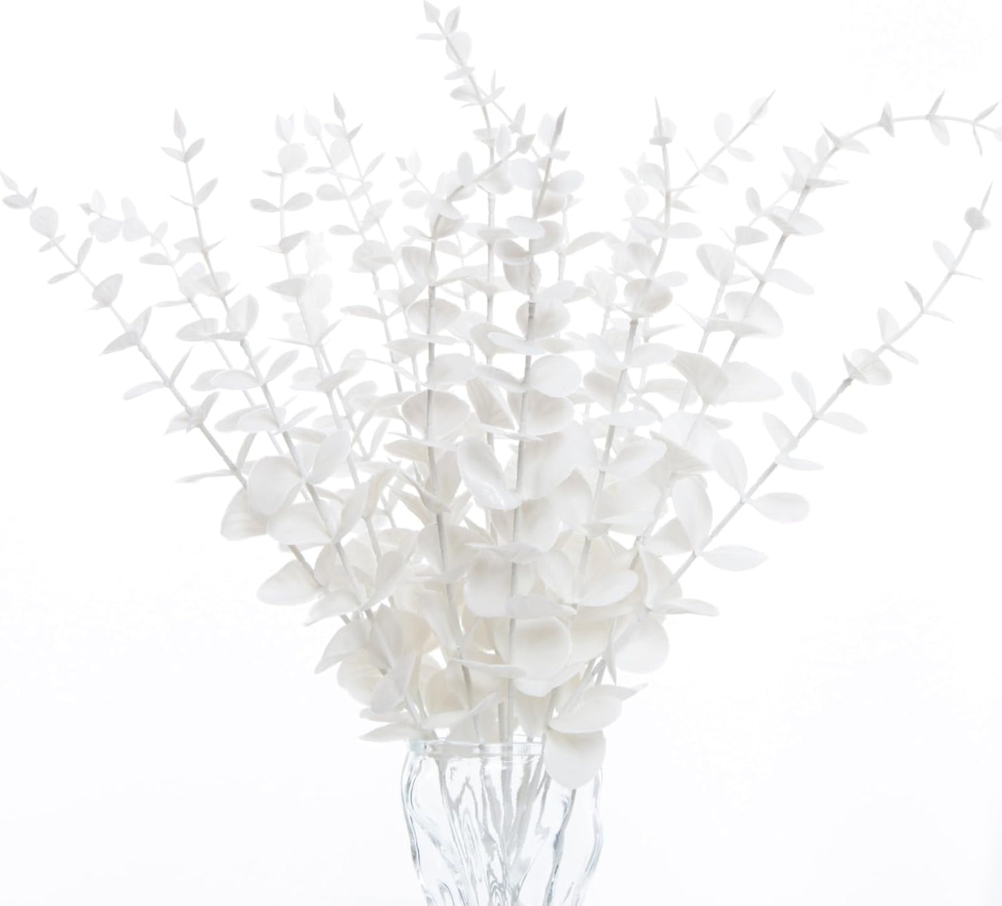 18pcs Eucalyptus Stems Greenery Stems Fake Leaves Artificial Flowers Bouquet Faux Branches Centerpiece Flores Plants for Home Party Decor Wedding Decoration