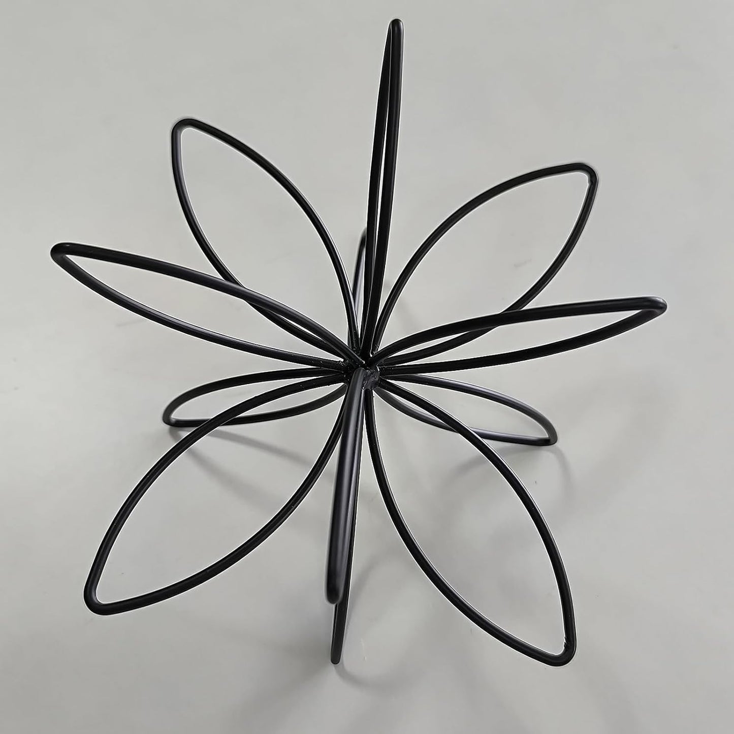 8" Gold Decorative Sphere, Metal Floral Tabletop Sculpture, Abstract Tabletop Decorative Ball for Home Metal Sphere Decor