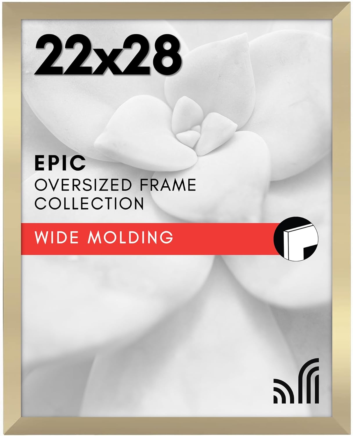 Americanflat 16x20 Picture Frame with Polished Plexiglass - Black Picture Frame - Wide Photo Frames Made of Engineered Wood for Vertical or Horizontal Wall Display - Epic Collection - Black - Colors A