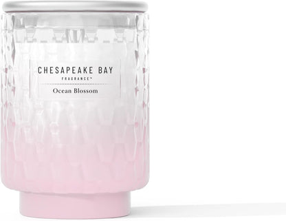 Chesapeake Bay, 11oz Marine Drift Scented Candle, Mood Evoking Fragrance, Textured Sea Glass-Inspired Jar, Premium Soy Blend Wax with Essential Oils, Coastal Fragrance for Home Décor or Gifting