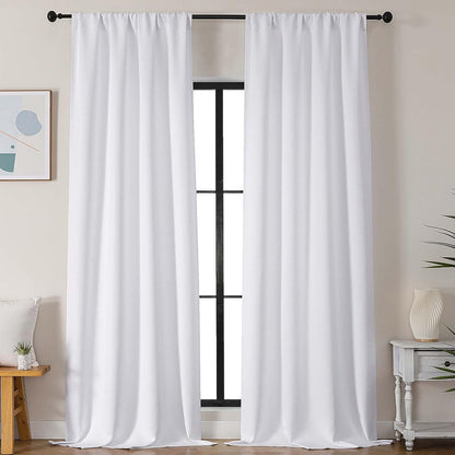 Simplebrand Ava Sage Green Blackout Curtains for Bedroom 63 Inch Length 2 Panels Set, Solid Thermal Insulated Energy Saving Rod Pocket Window Treatment Curtains Blackout Drapes, W40 x L63 Inch, Sage - Colors C