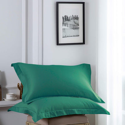 NTBAY Cotton 26x26 Euro Sham Covers - 500 Thread Count Egyptian Cotton Euro Pillow Covers, 2 Pack Super Soft and Breathable 26x26 Pillow Covers, Square Pillow Cases, White
