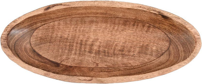 NIRMAN Mango Wood Decorative Bowl for Table Centerpiece Dining Living Room Home Kitchen Décor (14" x 6" x 2.3")