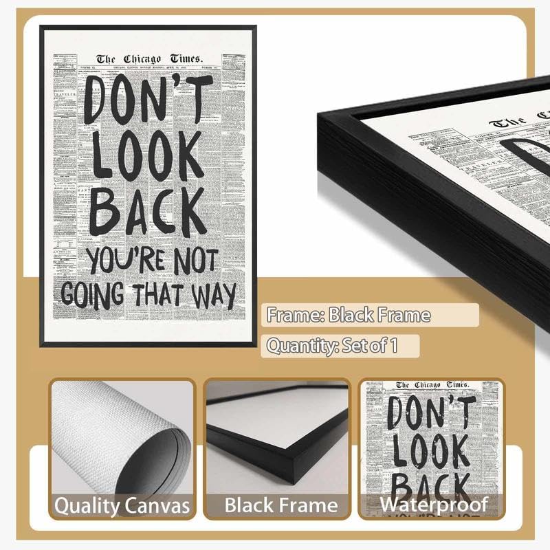 Framed Black And White Retro Newspaper Wall Art ItS Already Yours Universe Quote Poster Trendy Positive Inspirational Wall Decor for Bedroom Office Apartment Dorm Affirmation Canvas Print 8x12inch