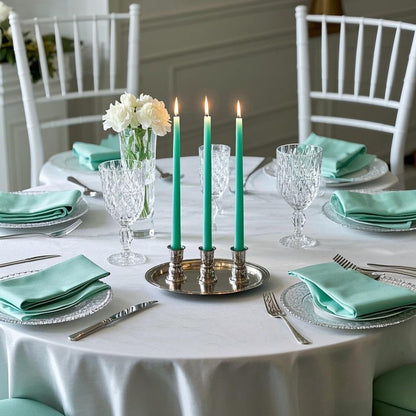 12-Pack Olive Green Taper Candles, 10 Inch Unscented Dripless Candlesticks, Long-Lasting Burn Time of 7-8 Hours, Perfect for Christmas Home Décor Spring and St. Patrick's Day