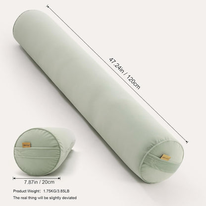 Body Pillow for Adults,Long Round Pillow,Big Cylindrical Pillow,Large Full Bolster Pillows for Side Sleepers (Steel Gray, 47.24"*7.87")