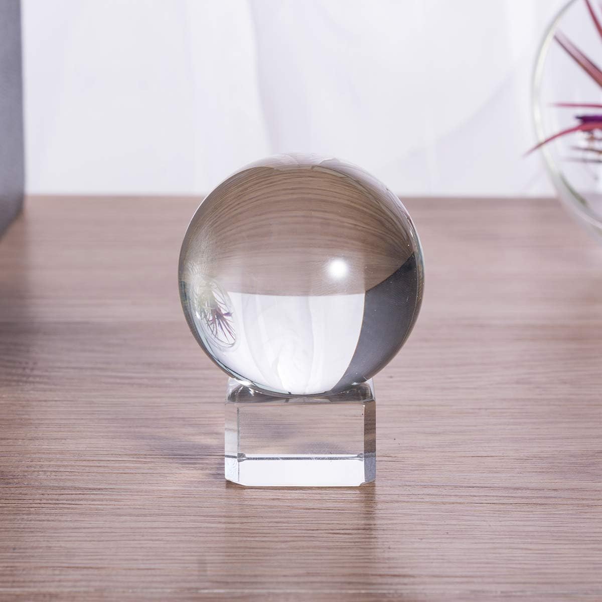 LONGWIN 50mm(2 inch) K9 Photography Solid Crystal Glass Ball Sphere with Free Stand Suncatcher (Clear)