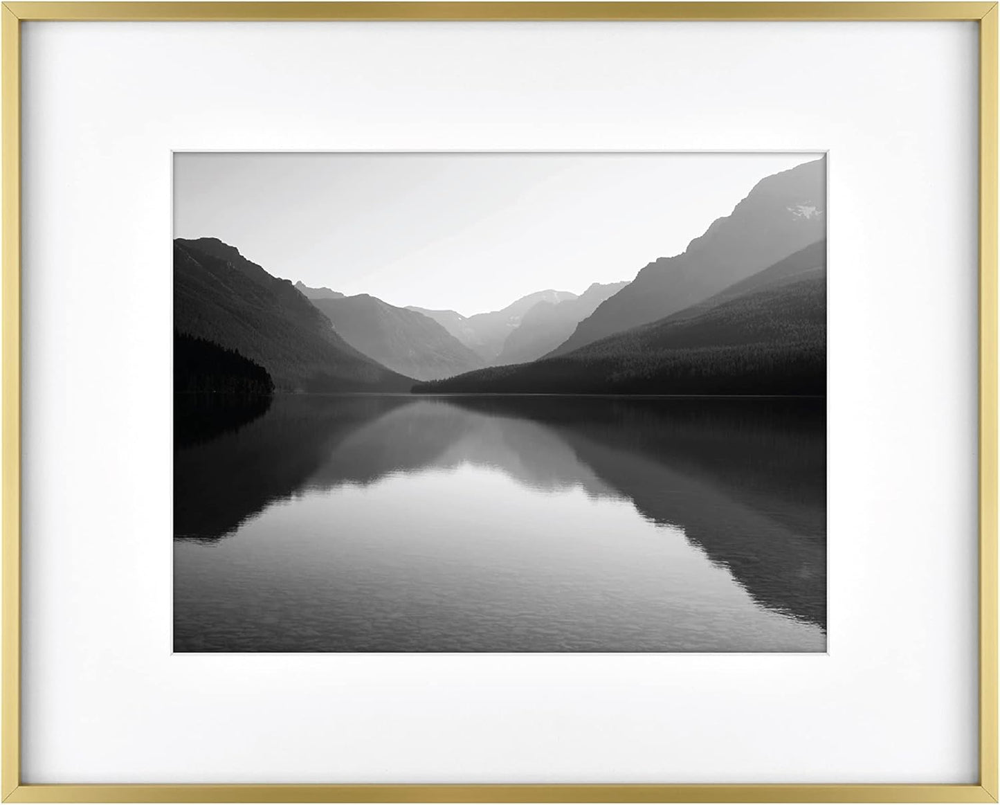 MCS Master & Co. Foundry Metal 18x18 Matted Picture Frame with 8x8 Photo Display, Black Vertical & Horizontal Wall Hanging Frame for Photos & Artwork (1-Pack)