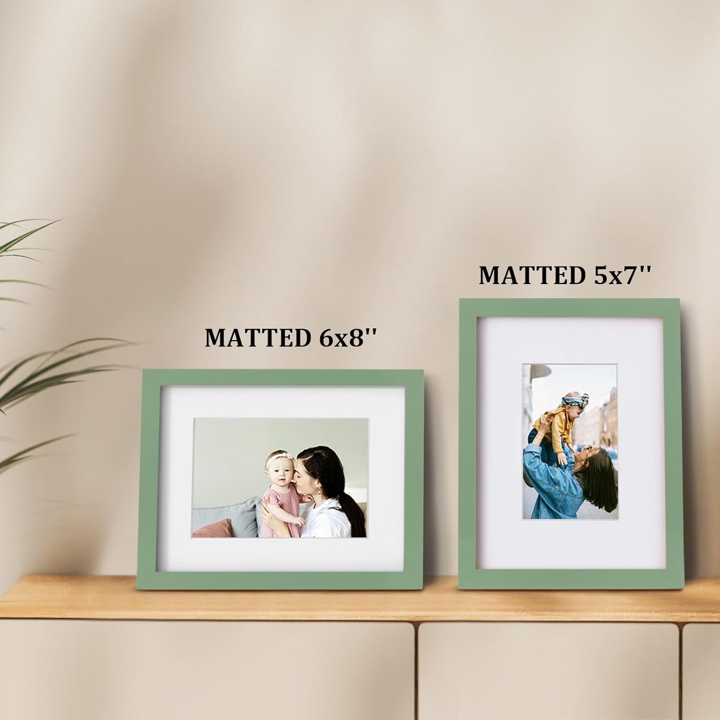 Egofine 12x16 Picture Frame Black, Covered by Plexiglass Made of Solid Wood, Display Pictures 9x12 and 11x14 with Mat or 12x16 Without Mat, for Wall Mounting Photo Frame - Colors A