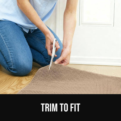 GORILLA GRIP® Strong Rug Pad Gripper, Grips Help Keep Area Rugs Safe in Place, Slip and Skid Resistant Pads for Tile and Hardwood Floors, Under Carpet Mat Cushion Floor Protection, 2x3 FT