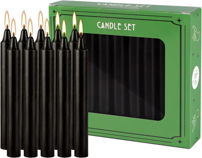 30-Pack 10-Color Taper Candles - 10 Inch Dripless & 10-Hour Burn｜Wedding/Birthday/Home Decor with Premium Wax