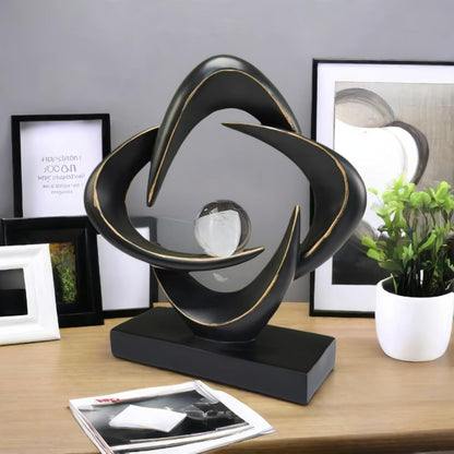 Modern Home Decor Abstract Decorative Sculpture Decorations for Living Room Dining Room Office, Resin Art Statues Coffee Table Bookshelf Decor Accents (Blue)