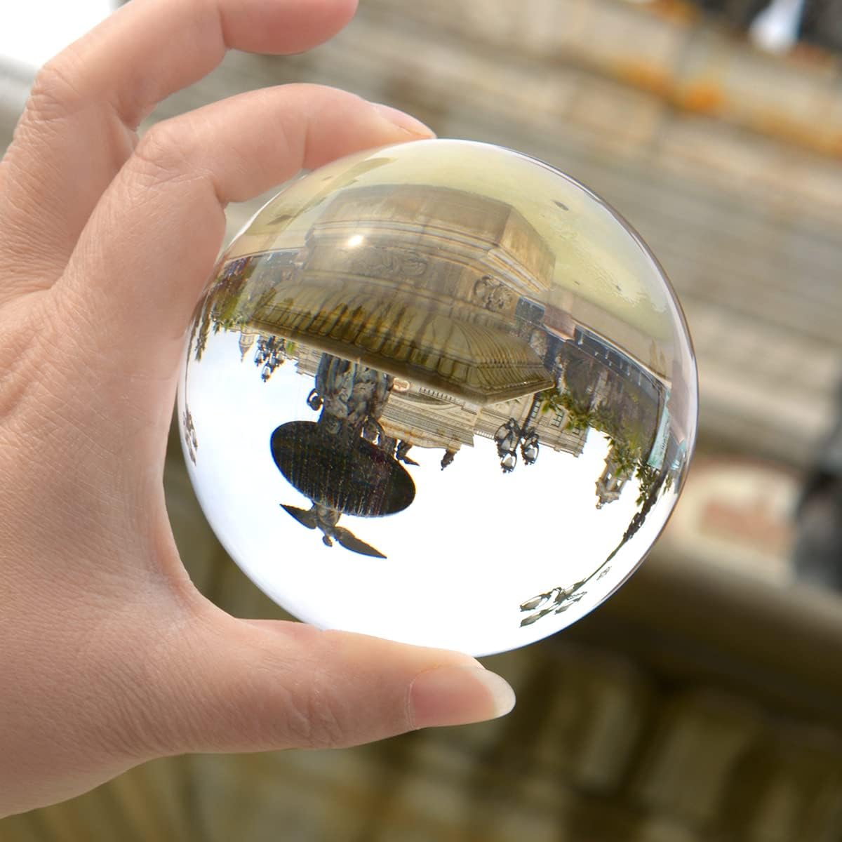 LONGWIN 50mm(2 inch) K9 Photography Solid Crystal Glass Ball Sphere with Free Stand Suncatcher (Clear)