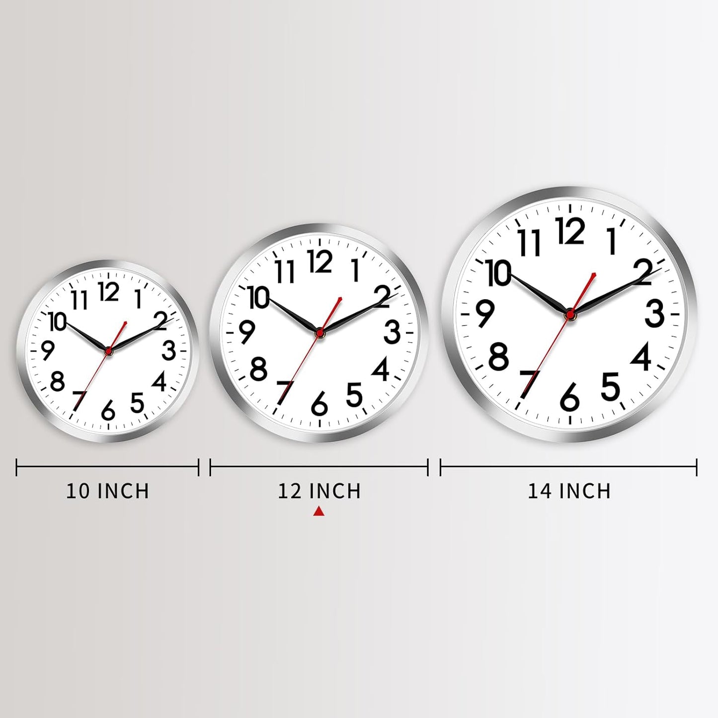 AKCISOT Wall Clock, Modern Small Wall Clocks Battery Operated 8 Inch, Silent Non-Ticking Analog Classic for Office, Home, Bathroom, Kitchen, Bedroom, School(Black)
