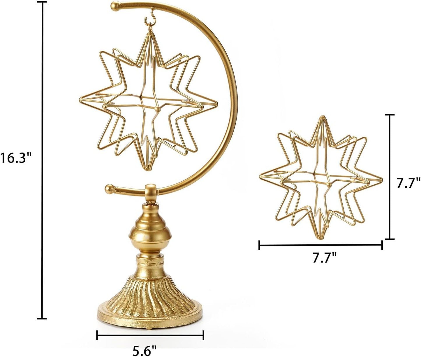 HLQMFHT 7 inches Metal Geometric Abstract Sculpture， Metal Geometric Sculpture Decor Sphere, Tabletop Decor for Living Room,Study,Bedroom,Modern Home Decor Accents