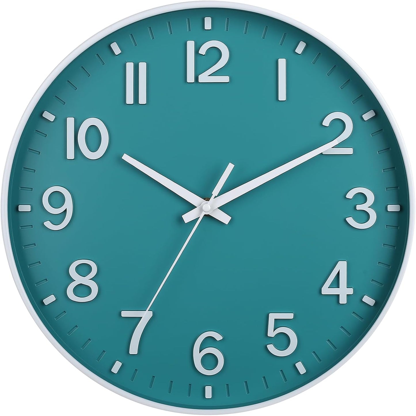 HZDHCLH Wall Clocks Battery Operated,12 inch Silent Non Ticking Modern Wall Clock for Living Room Bedroom Kitchen Office Classroom Decor (Olive Green and Gold)