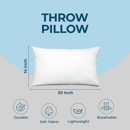 Utopia Bedding Throw Pillows (Set of 4, White) – 18 x 18 Inches Down Alternative Pillows for Bed, Sofa, and Couch - Fluffy Decorative Stuffer Pillow for Indoors & Outdoors