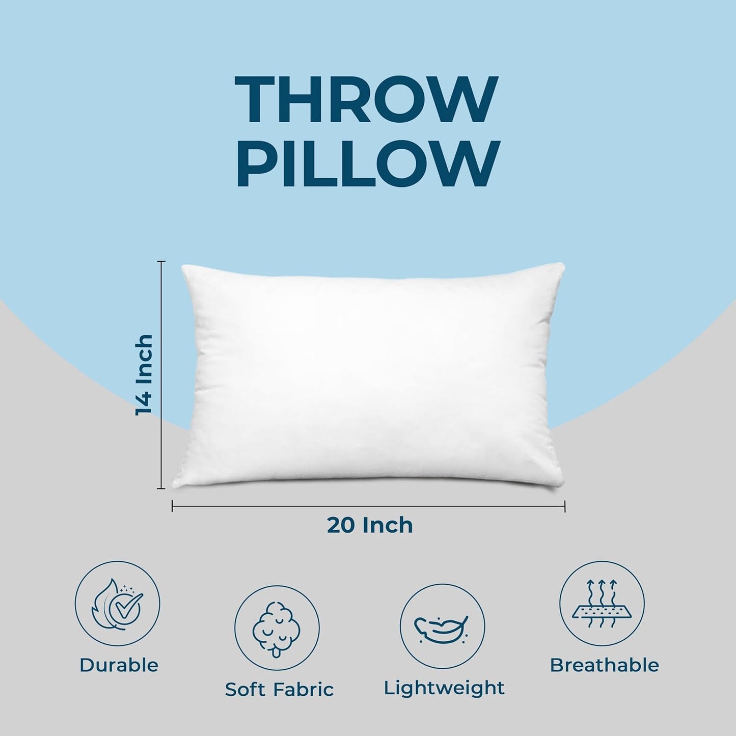 Utopia Bedding Throw Pillows (Set of 4, White) – 16 x 16 Inches Down Alternative Pillows for Bed, Sofa, and Couch - Fluffy Decorative Stuffer Pillow for Indoors & Outdoors