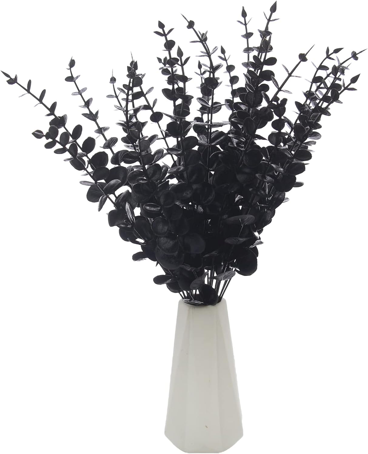 Tinsow 5 Pcs Real Touch Leaf Artificial Eucalyptus Stem Faux Eucalyptuses Wedding Bouquet Centerpiece Home Decor (Green)