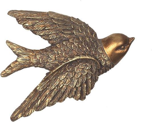 S-MANTIS Vintage Wall Sculpture, Antique Pediment, Hallway Wall Art, Hand Painted Wall Decoration With Embossed Intricate Key Design, Oval Aesthetic Room Décor, Gallery, Unique Gift (Antique Gold-Key)