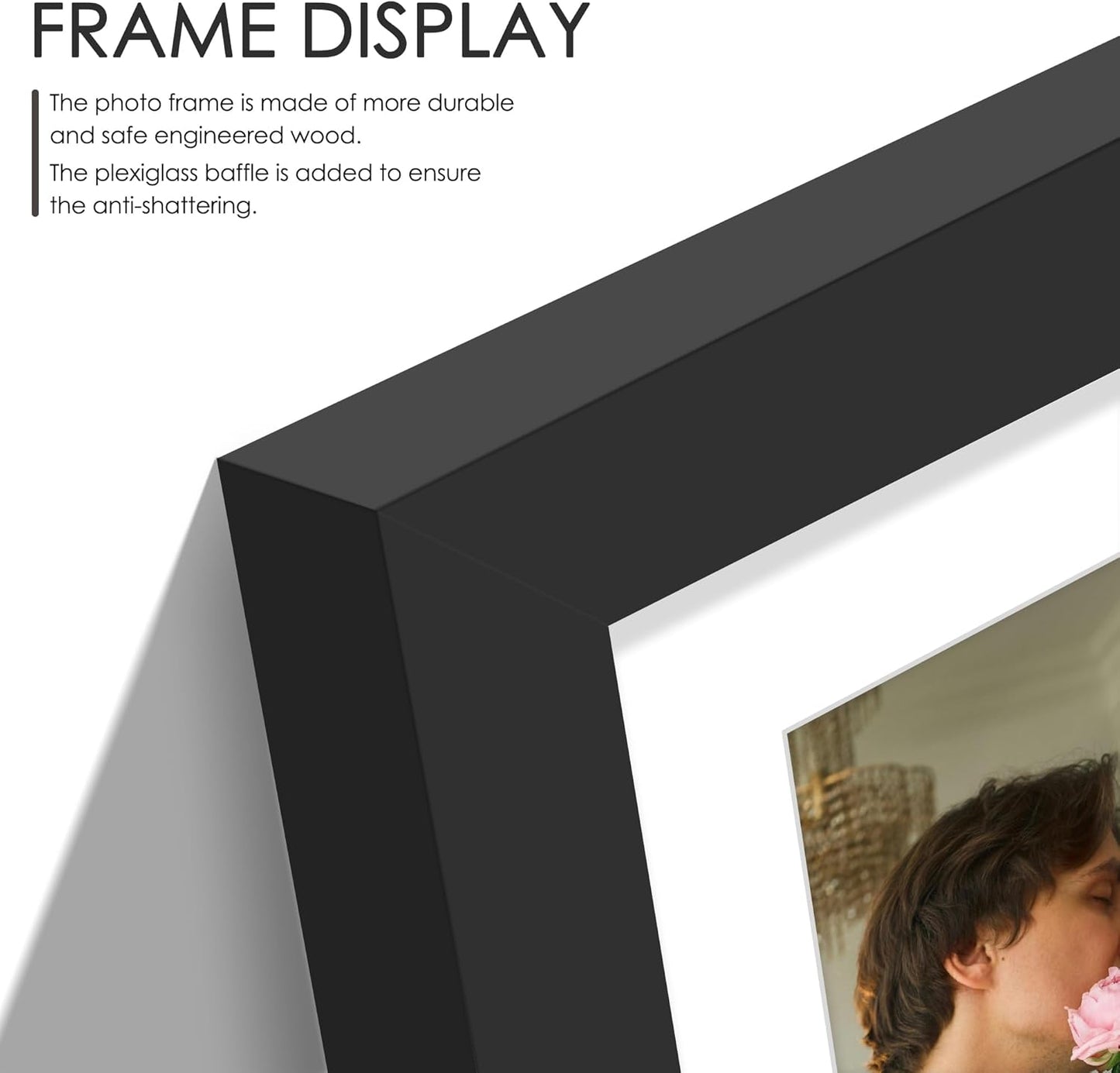 DUENPY 14x26 Collage Picture Frame 4x6 Collage Picture Frame Displays Twelve 4x6 inch Photos Available Horizontal Wall Mounting Display and Vertical Black - Colors B