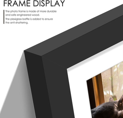 DUENPY 14x26 Collage Picture Frame 4x6 Collage Picture Frame Displays Twelve 4x6 inch Photos Available Horizontal Wall Mounting Display and Vertical Black - Colors A
