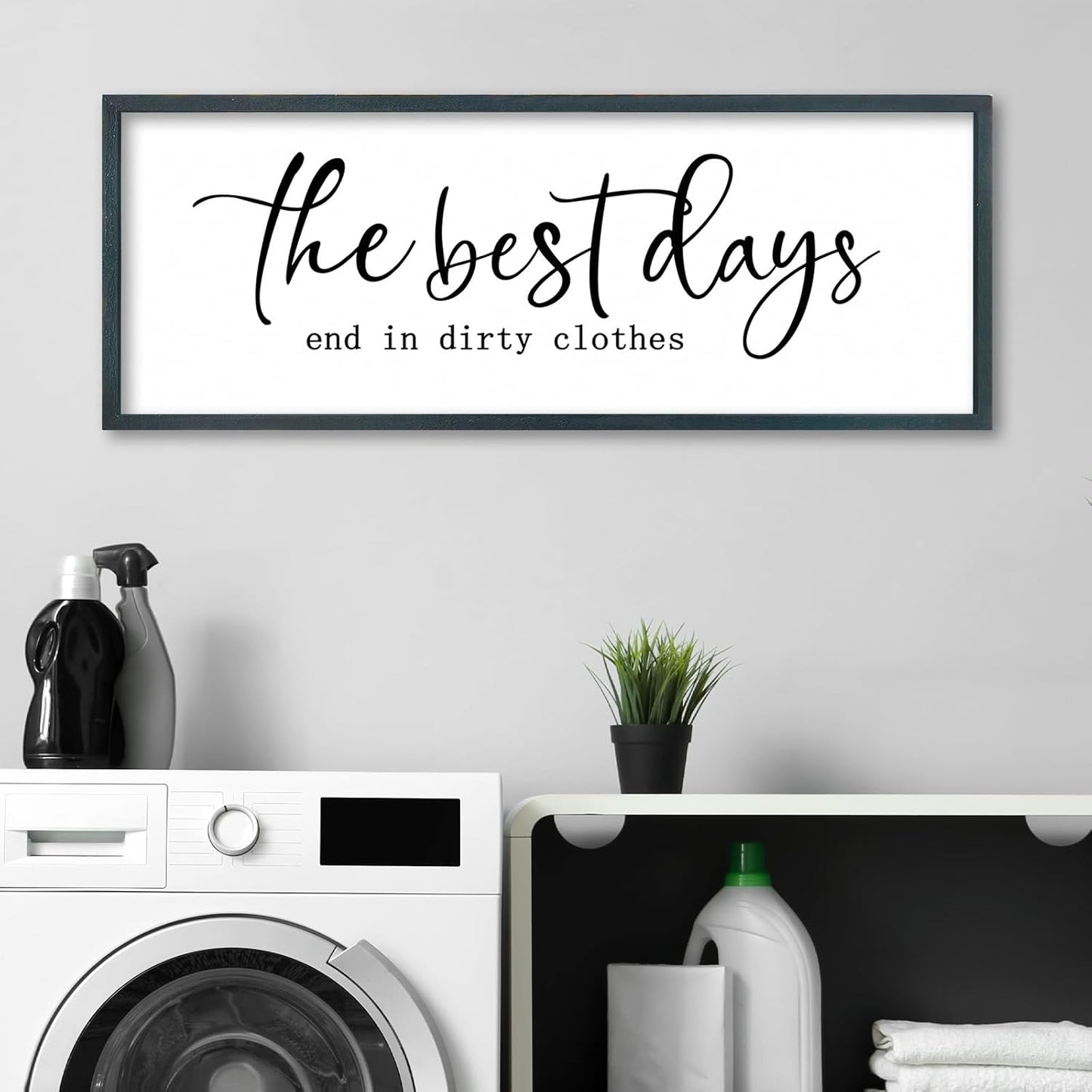 FZMHASLWW Gather Sign Wall Decor 32"×12" Large Wooden Framed for Dining Room Simple Home Kitchen Hanging Art (Wood)