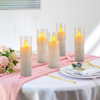 48- Pack of 3 Sizes of LED Flameless Candles.This Candle is Suitable for café, Fancy Restaurant, Bookstore and Other Scenes to Create a Relaxing and Romantic Atmosphere.