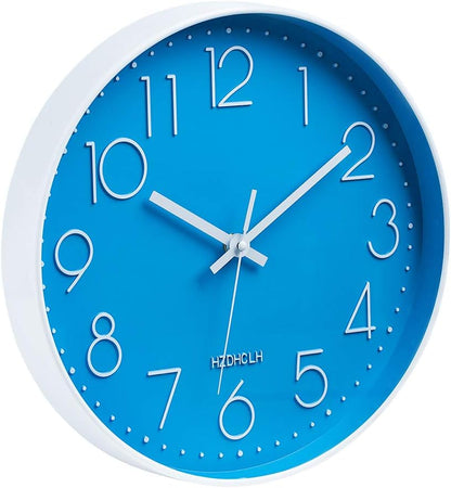 HZDHCLH Wall Clocks Battery Operated,12 inch Silent Non Ticking Modern Wall Clock for Living Room Bedroom Kitchen Office Classroom Decor (Olive Green and Gold)