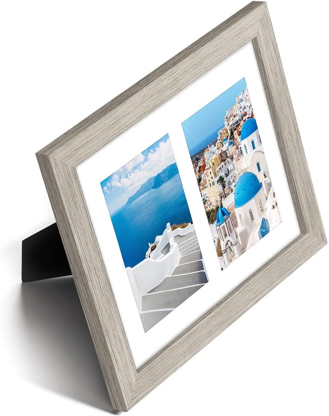 Americanflat 4x6 Collage Picture Frame with Shatter-Resistant Glass - Fits Five 4x6 Photos or Use as One 11x14 Picture Frame - Signature Collection - Collage Frames for Wall Display - Black