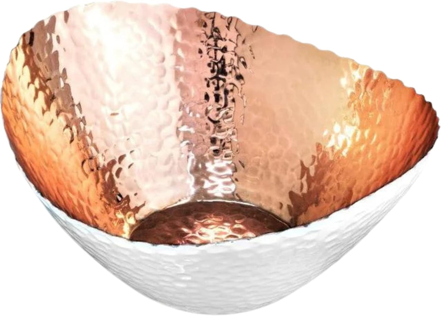 Monarch Abode Decorative Bowl for Home Decor – 7.5-Inch Black and Copper Plated Hand Hammered Key Bowls for Entryway Table, Fruit & Potpourri Bowl for Centerpiece, Modern Catch All Key Holder Bowl