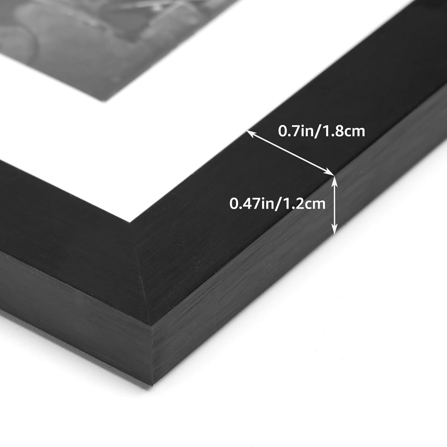 QUTREY 20 Opening 4x6 Collage Picture Frame Set of 2, 18.1x41.3 inches Black Multiple Frames Display 4 by 6 inch Photos with Mat for Wall Hanging