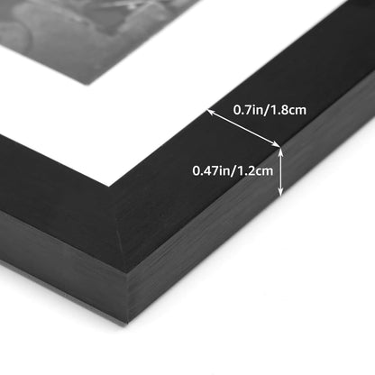 QUTREY 20 Opening 4x6 Collage Picture Frame Set of 2, 18.1x41.3 inches Black Multiple Frames Display 4 by 6 inch Photos with Mat for Wall Hanging