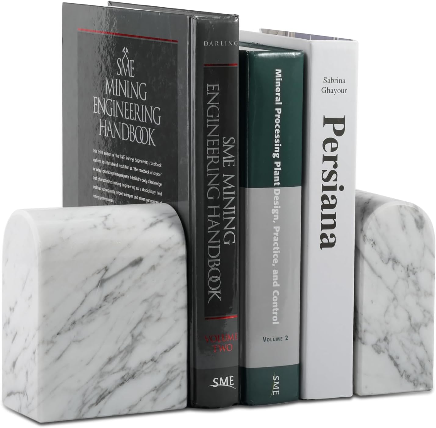 Koville African Natural Marble Bookends for Shelves, Non-Slip Book Ends, 13LBS Ultra Heavy Duty Marble Book Holder Organizer, Apartment Decor for Movies/CD/Video Games(Namib Fantasy)