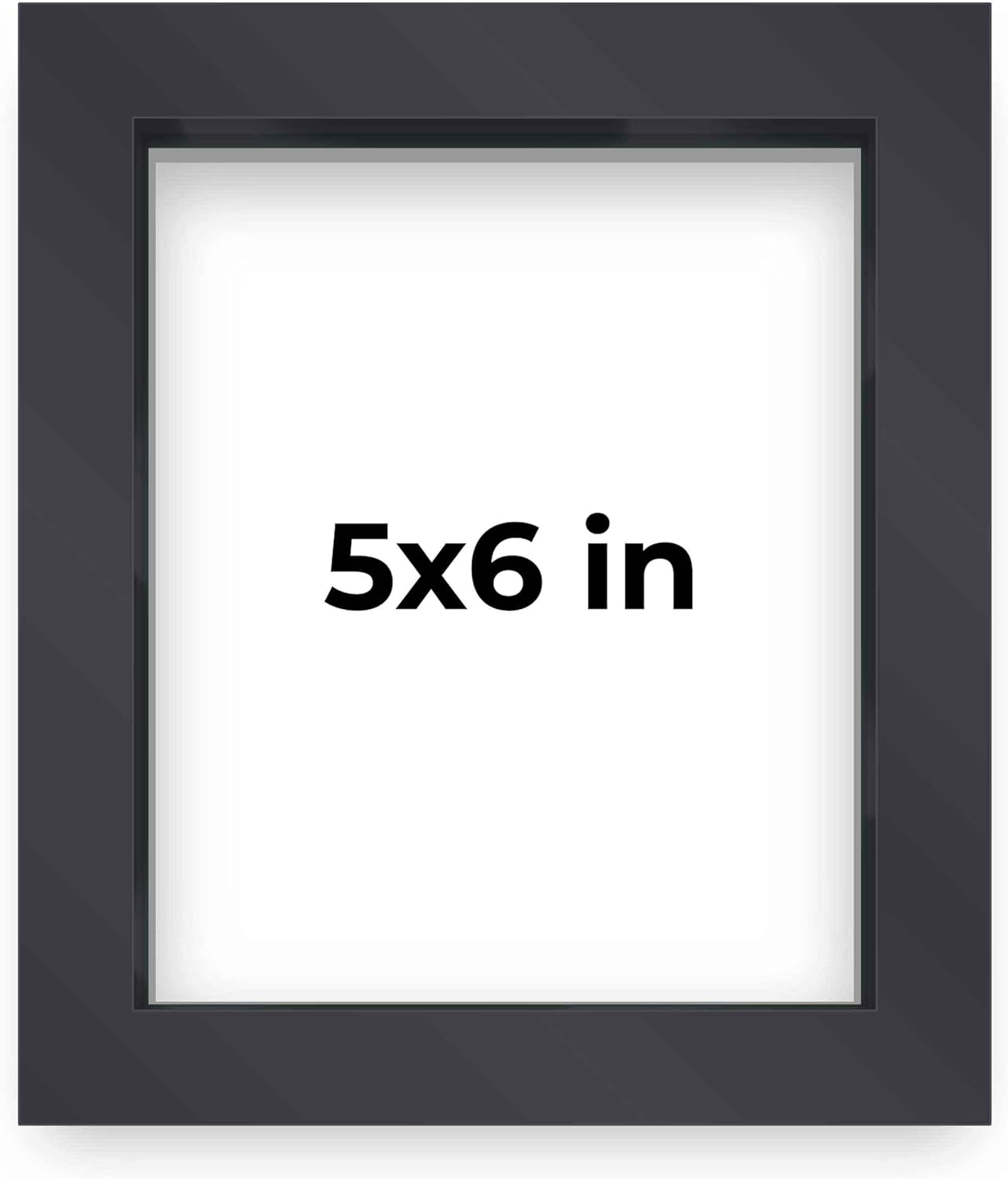 14x14 Shadow Box Black | 3/4" Depth of Usable Space | Solid Wood Pine | Includes UV Resistant Acrylic Plexiglass, Acid-Free Backing & Hanging Hardware | Made to Order in USA - Colors F